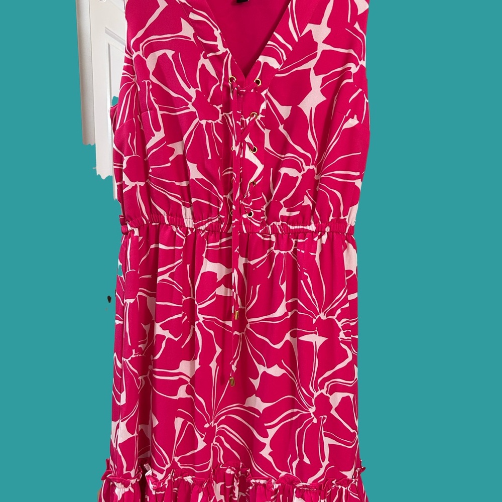 INC International Concepts Pink and White Floral Dress